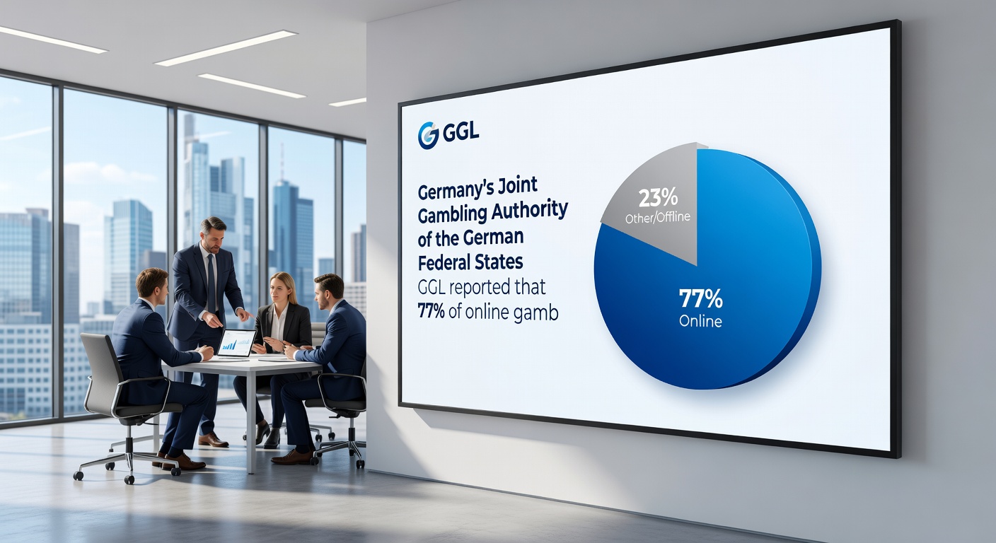 Darstellung des deutschen Online-Glücksspielmarkts mit Anteilen lizenzierter und illegaler Anbieter nach GGL-Daten